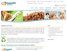 Tablet Screenshot of duynie-ingredients.com